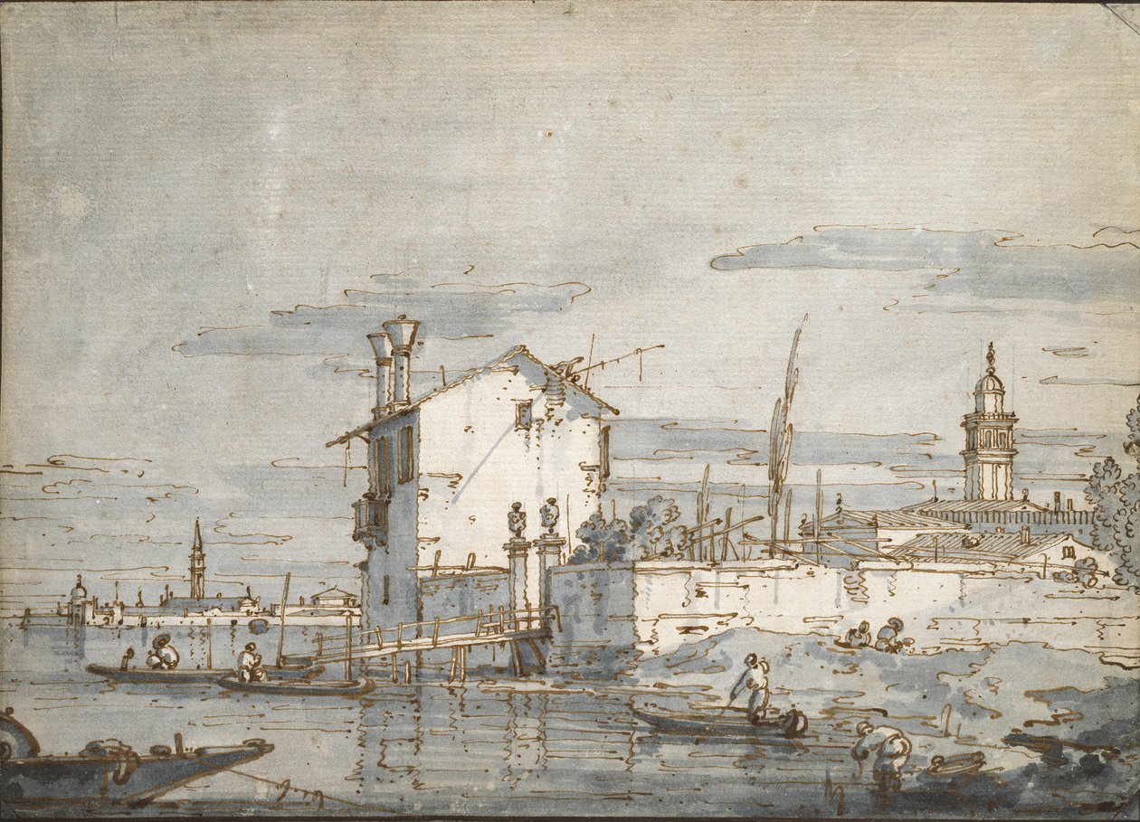 Saari laguunissa, 1700-luvun alku tekijältä Canaletto