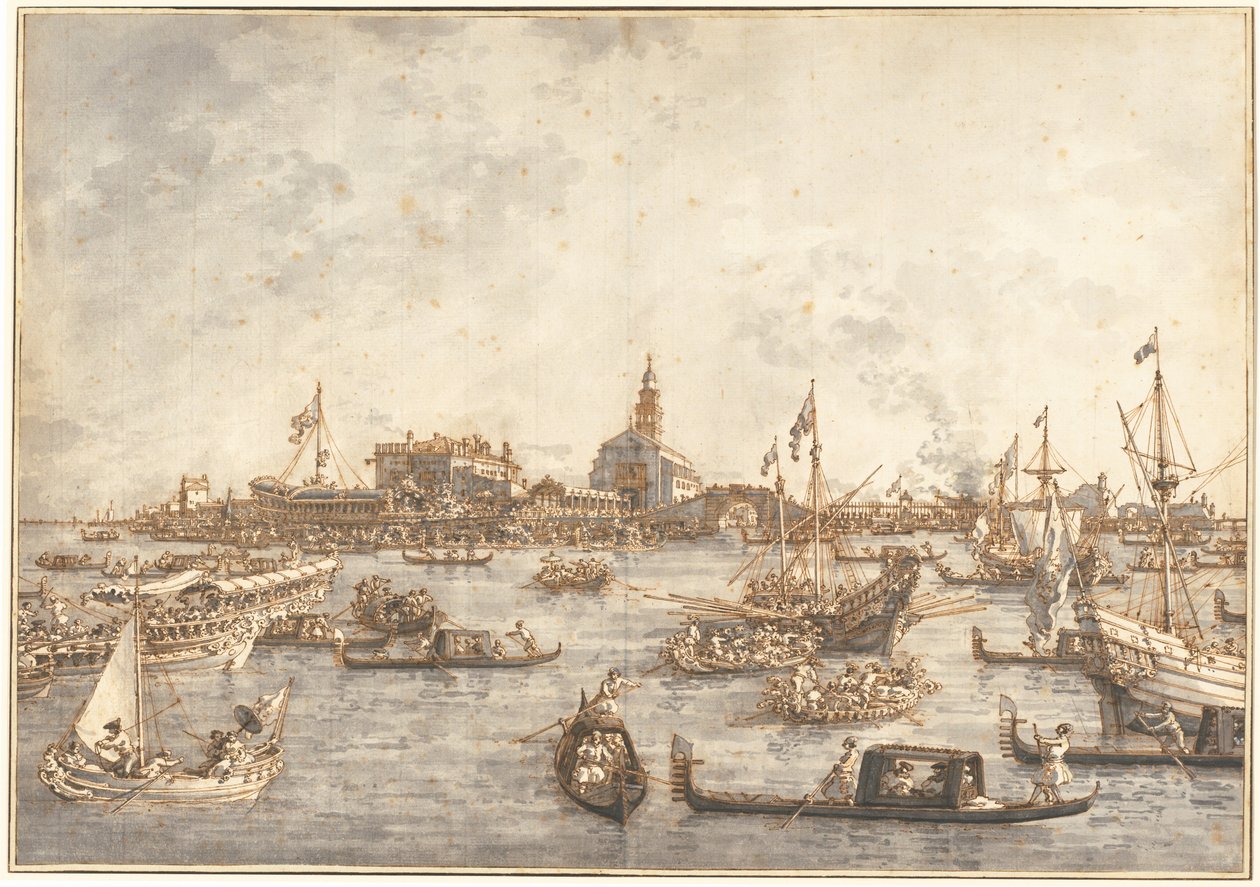 Ascension Day -festivaali Venetsiassa tekijältä Canaletto