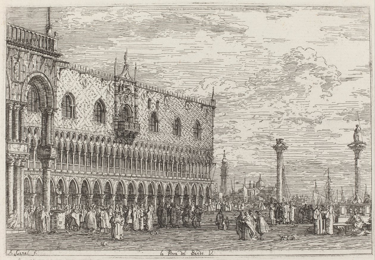 Canaletto - La Piera del Bando. V. - Google Art Project tekijältä Canaletto