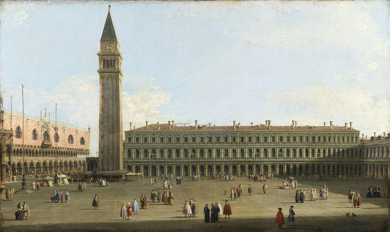 Canaletto - Pyhän Markuksen aukio, Venetsia, noin 1756. tekijältä Canaletto