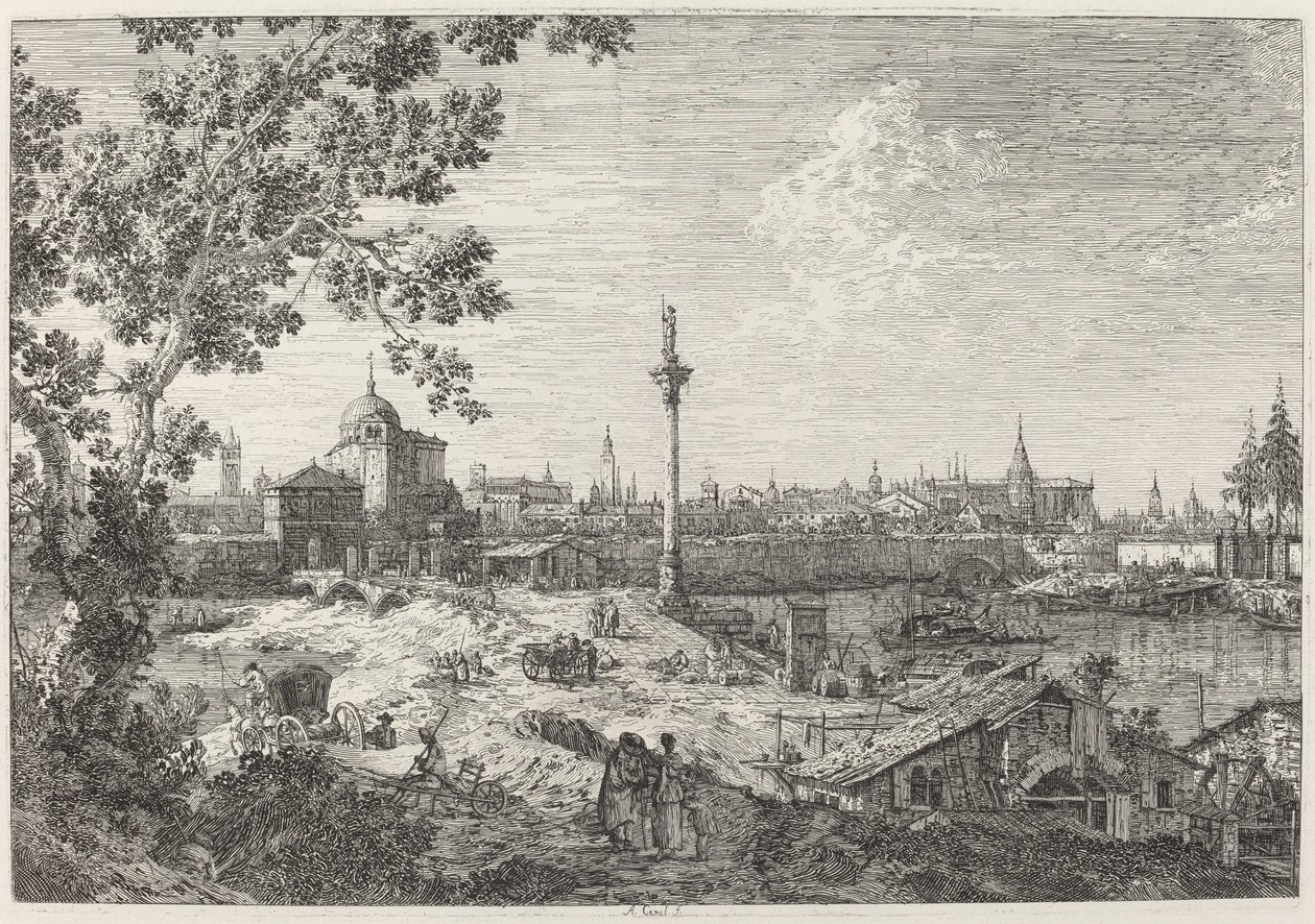 Imaginary View of Padova, n. 17351746. tekijältä Canaletto