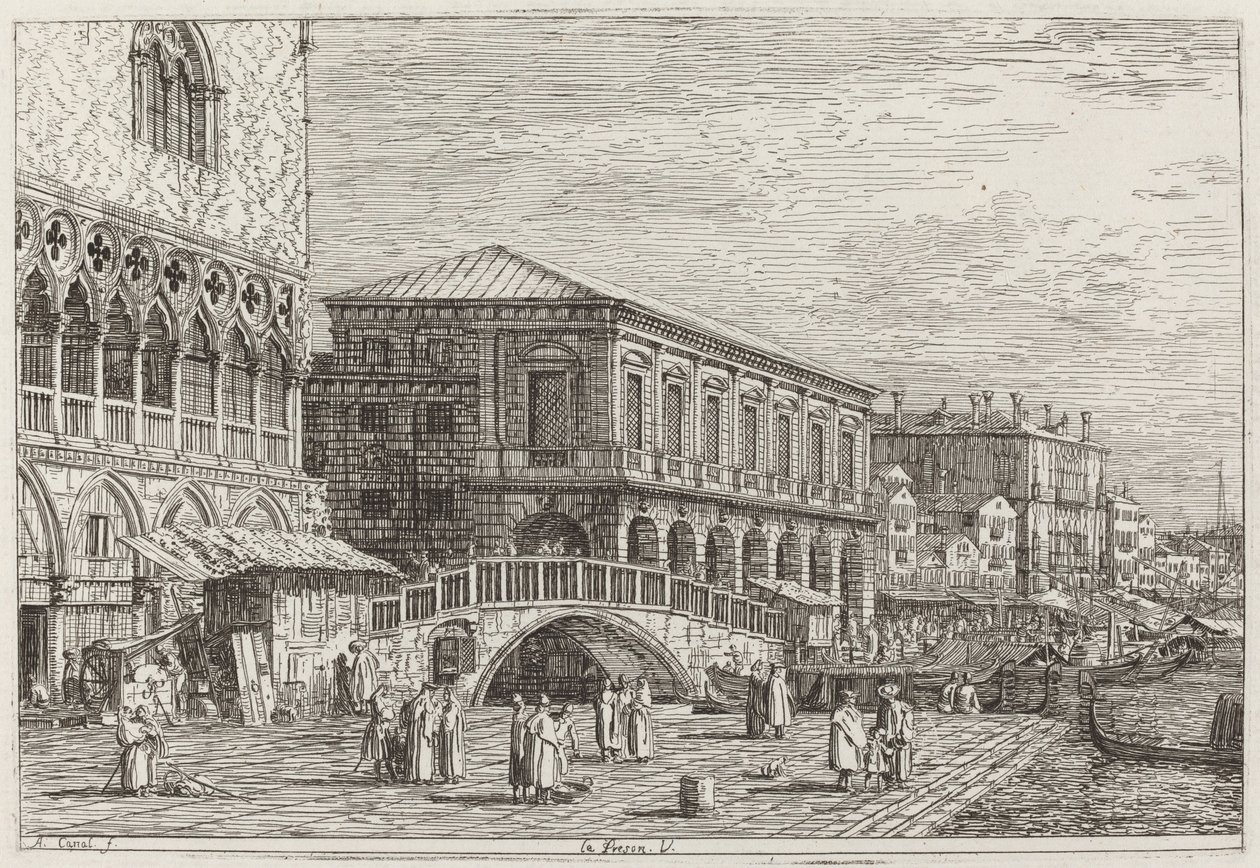 Ja Preson. V. [vasemmalla alhaalla] tekijältä Canaletto