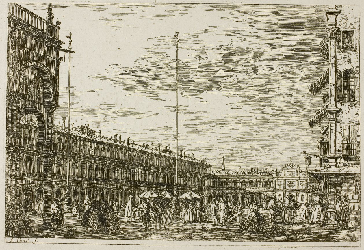 Le Procuratie niove ja S. Ziminian V, Vedute tekijältä Canaletto