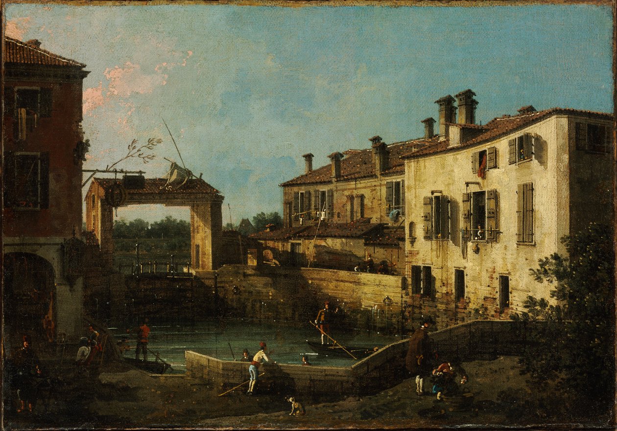 Lukitus lähellä Dolo tekijältä Canaletto