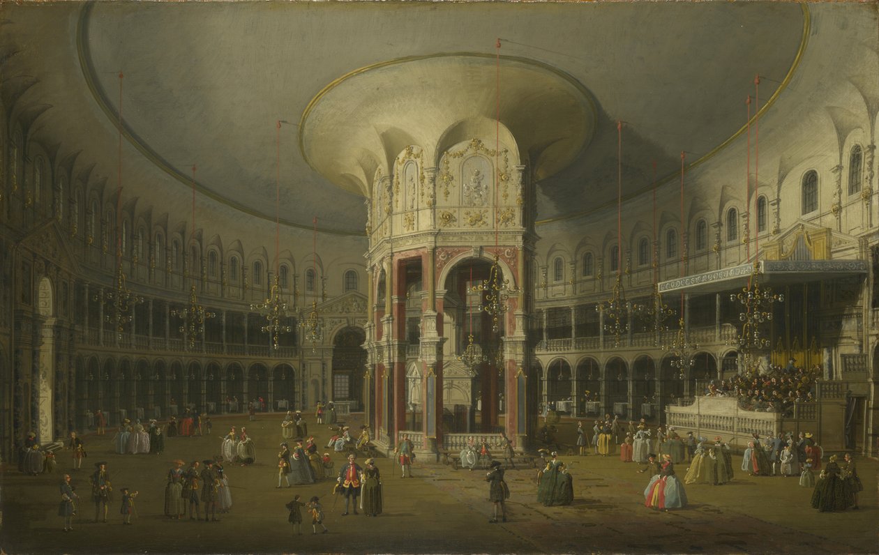 Lontoo: Rotundan sisätilat Ranelaghissa, 1754 tekijältä Giovanni Antonio Canal