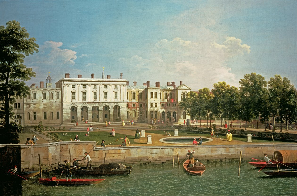 Old Somerset House Thames-joelta, n. 1746-50 tekijältä Giovanni Antonio Canal