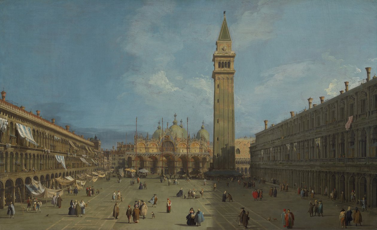 Piazza San Marco, 1720-luvun loppu. tekijältä Giovanni Antonio Canal