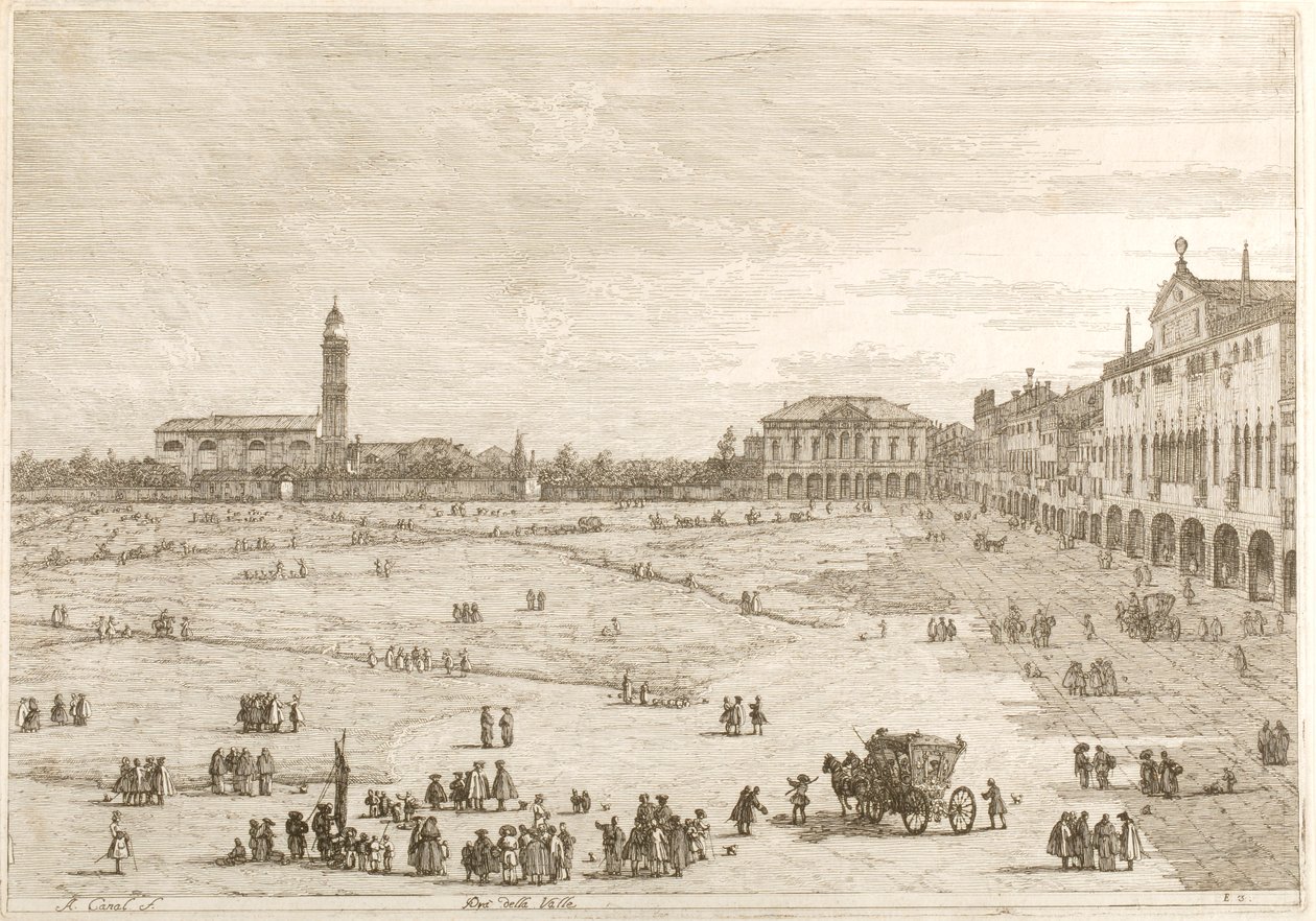 Prà della Valle, sarjasta ”Vedute” tekijältä Canaletto