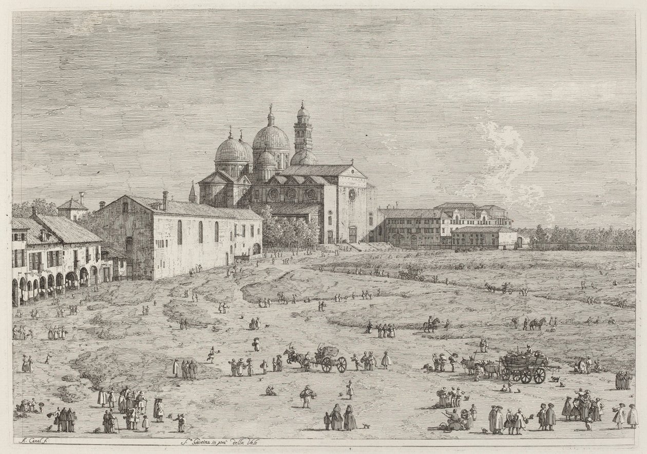 S. Giustina in pra della Vale, n. 17351746. tekijältä Canaletto