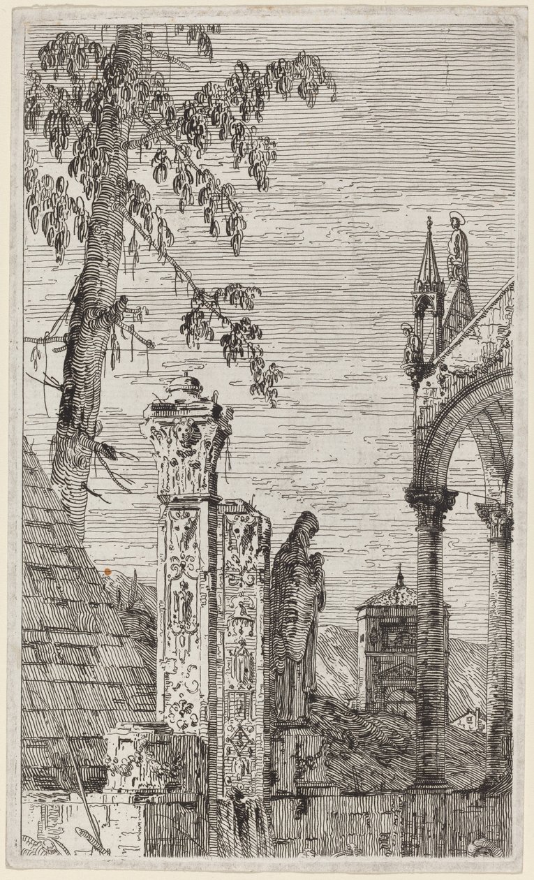Piispan hauta, n. 17351746. tekijältä Canaletto