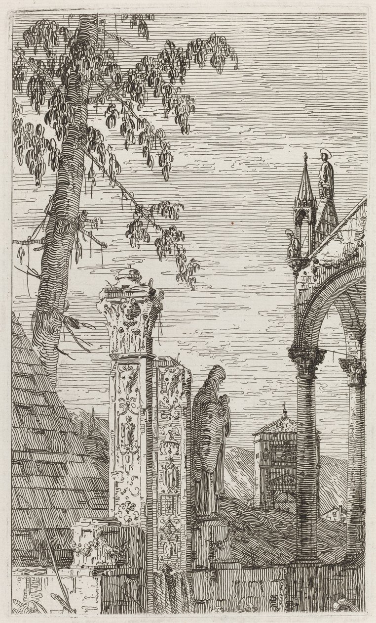 Piispan hauta [keskellä], n. 17351746. tekijältä Canaletto