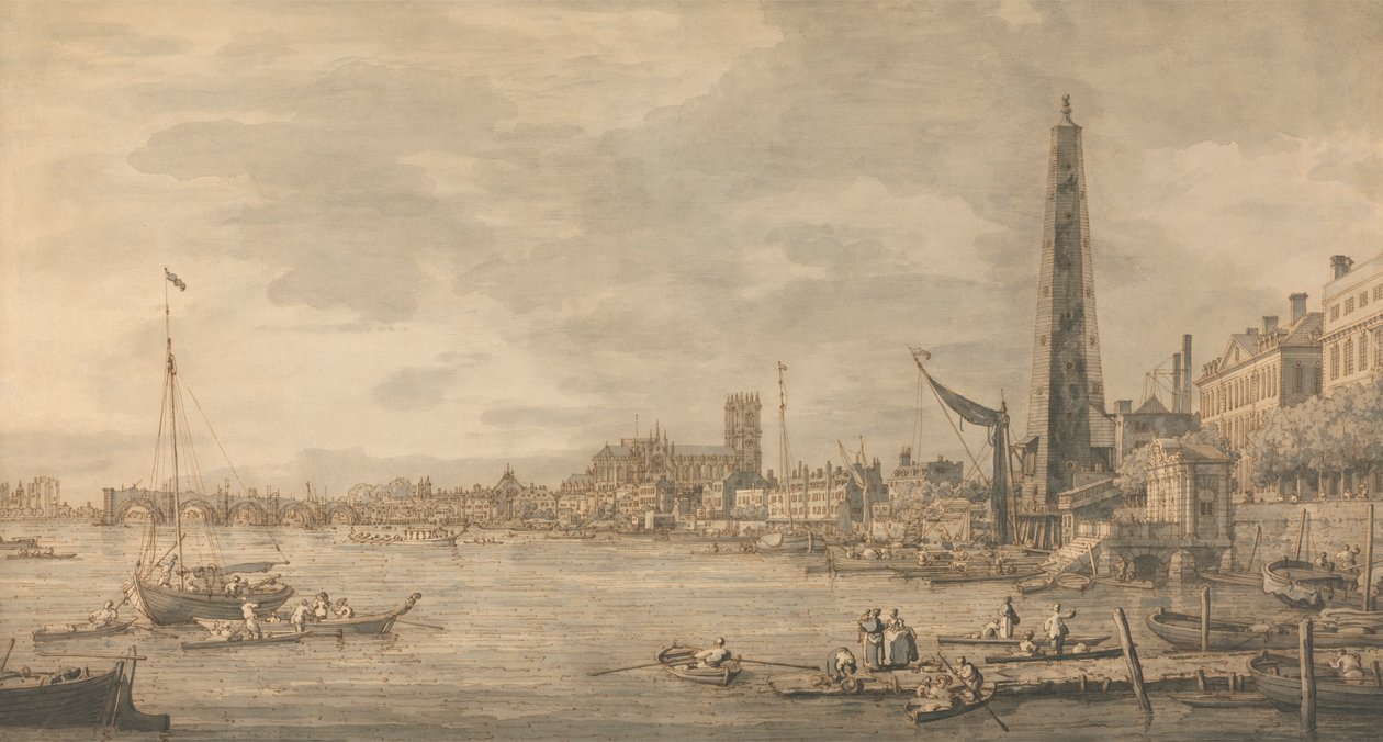 Westminsterin kaupunki lähellä York Water Gatea tekijältä Canaletto