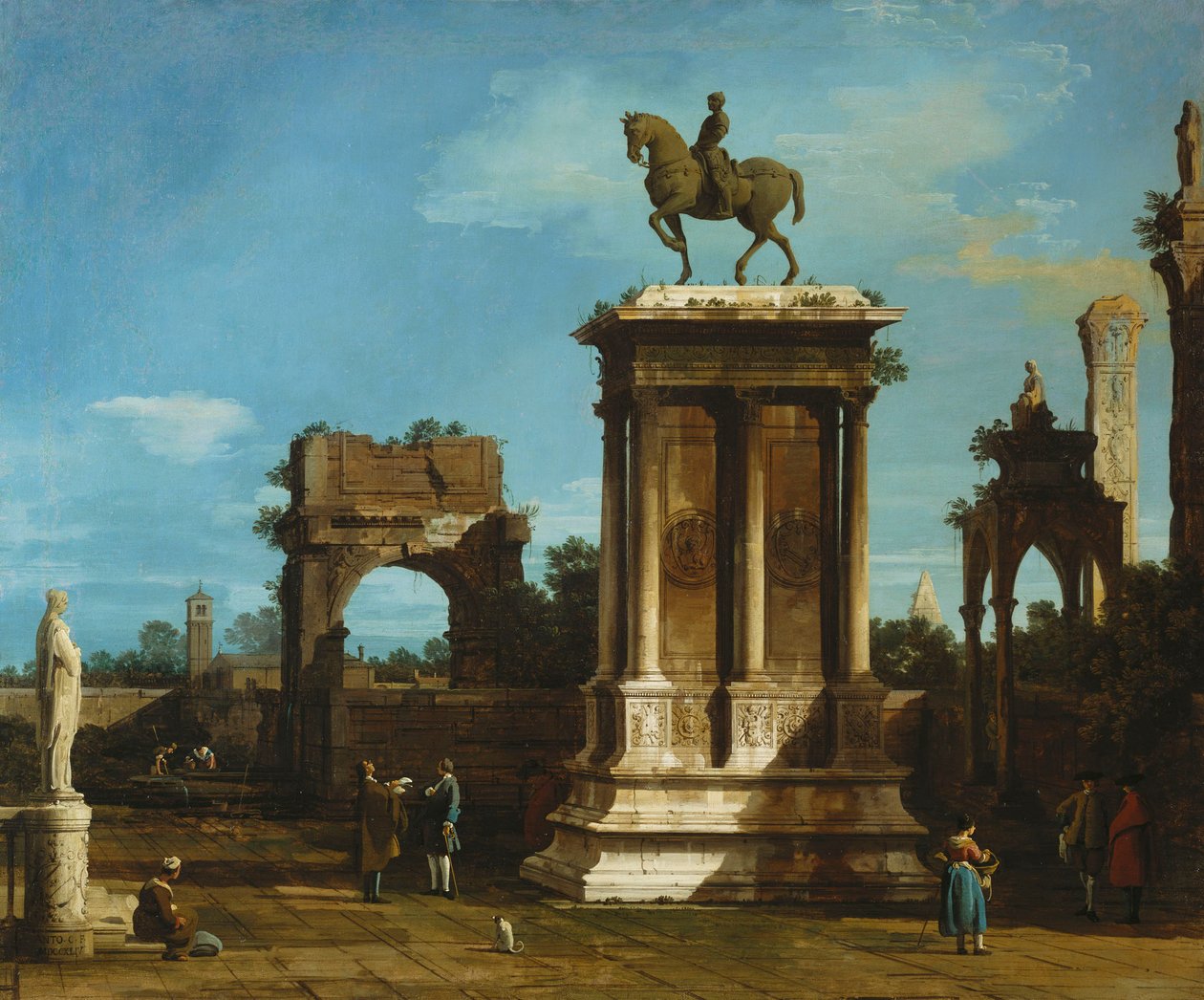 Colleoni-monumentti Caprice-asetelmassa tekijältä Canaletto