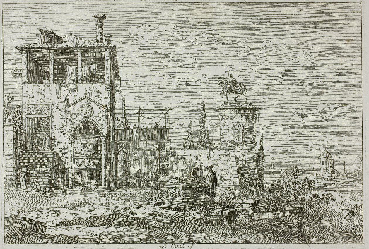 Ratsastusmonumentti, Vedute tekijältä Canaletto