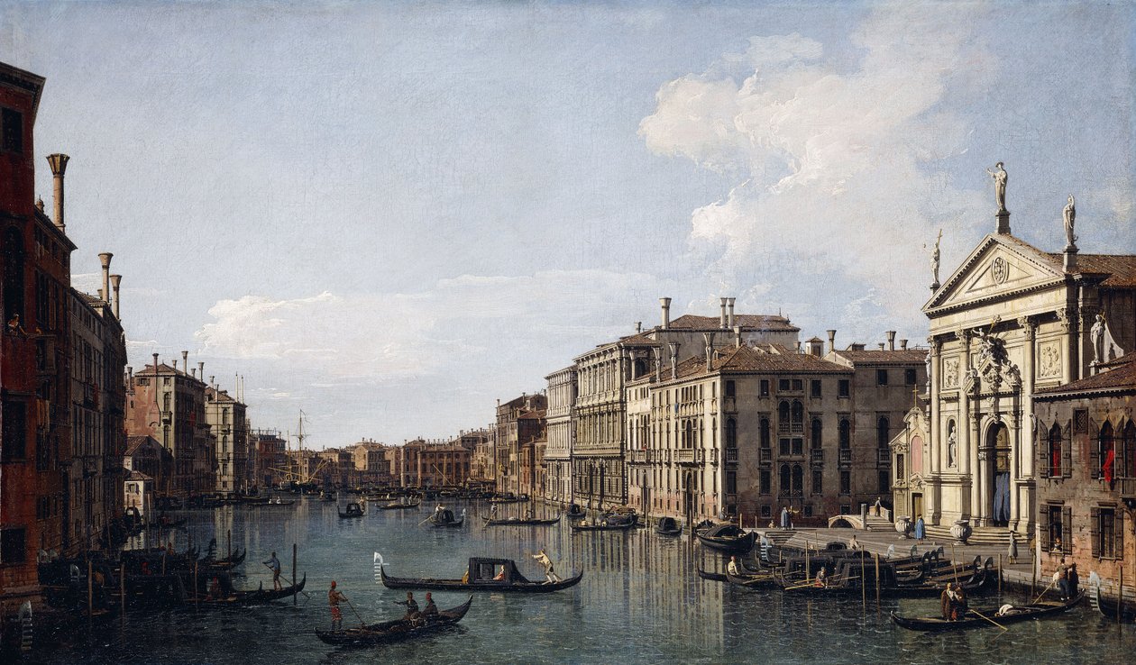Grand Canal, Venetsia, katsoen kaakkoon San Staesta Fabbriche Nuove di Rialtoon, tekijältä Giovanni Antonio Canal