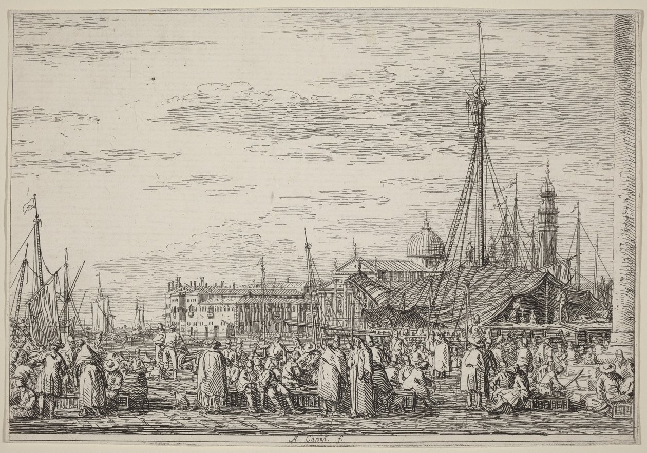 Markkinat Mololla tekijältä Canaletto
