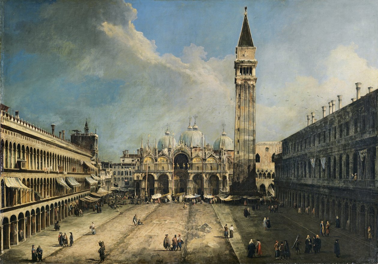 Piazza San Marco Venetsiassa tekijältä Canaletto