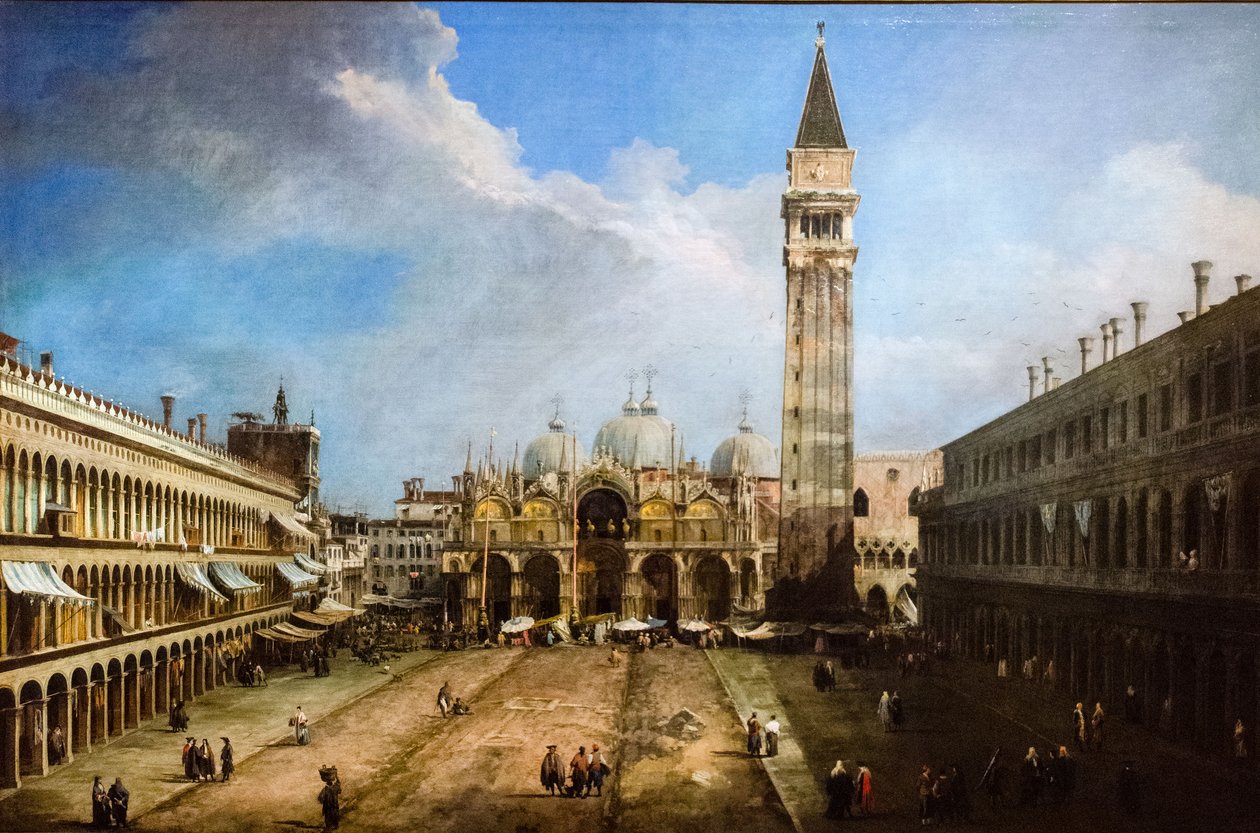 Piazza San Marco Venetsiassa tekijältä Canaletto