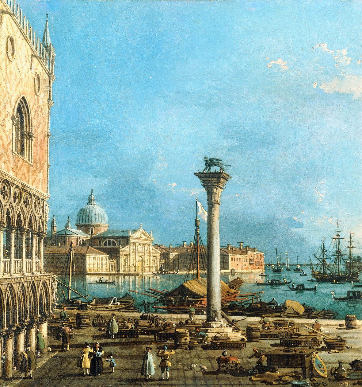 Piazzetta, Venetsia, Bacino di S. Marco ja Isola di S. Giorgio Magiore, tekijältä Giovanni Antonio Canal