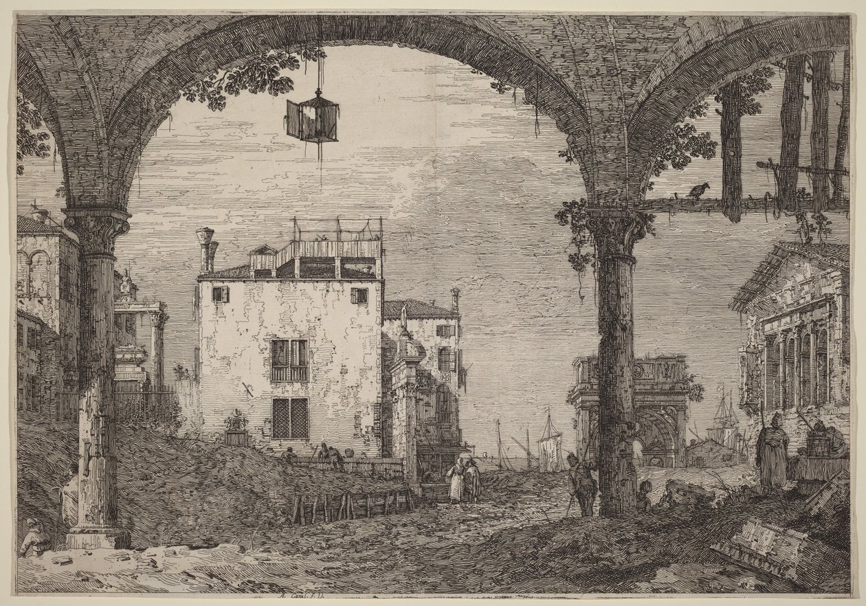Portikko ja lyhty tekijältä Canaletto