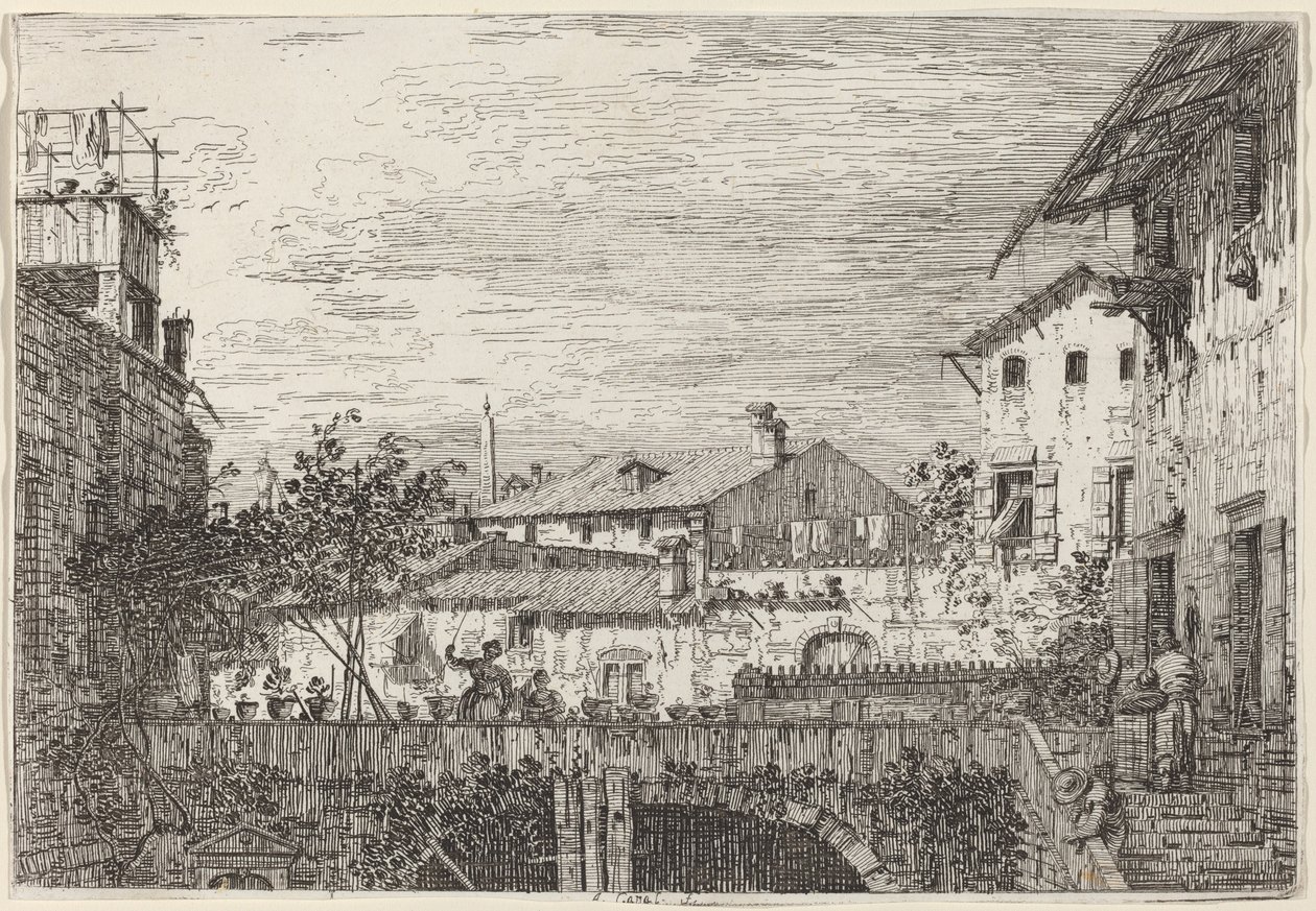 Terassi, c. 17351746. tekijältä Canaletto