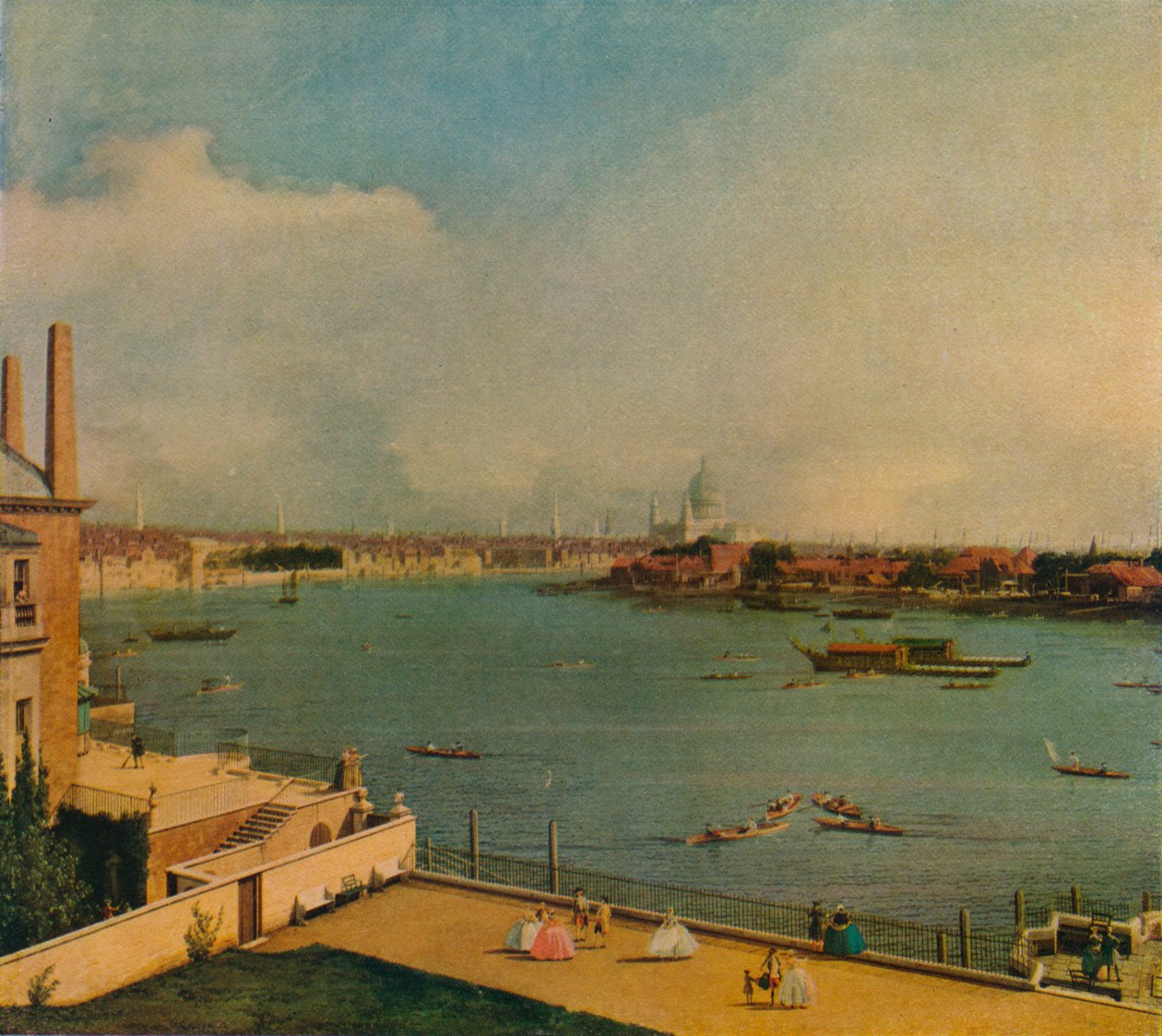 Thames Richmond Housesta, 1746 tekijältä Giovanni Antonio Canal