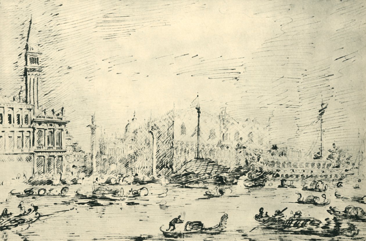 Venetsia: Bacino di San Marco helatorstaina 1729, 1943. tekijältä Giovanni Antonio Canal