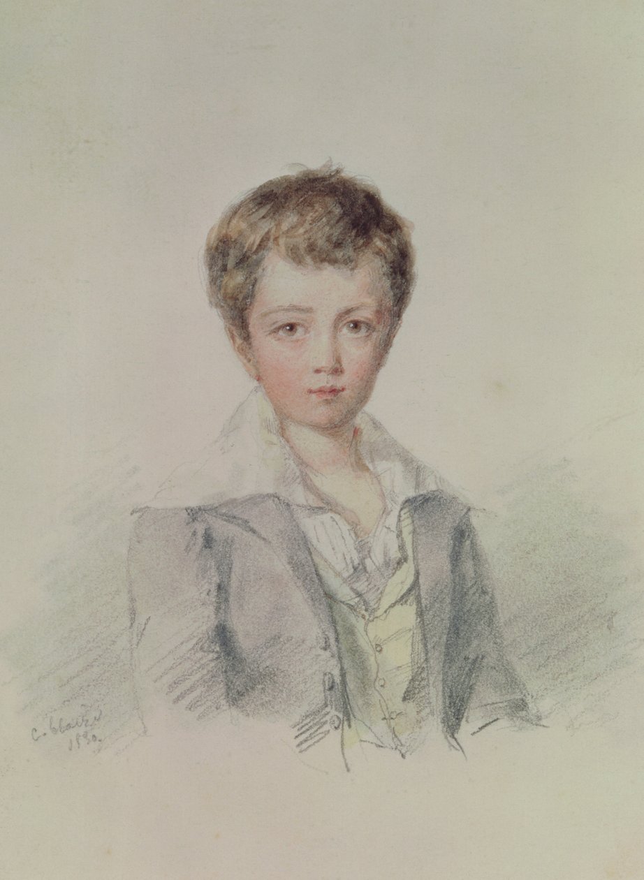Maurice Sand (1823-89) (pastelli paperille) tekijältä Candide Blaize