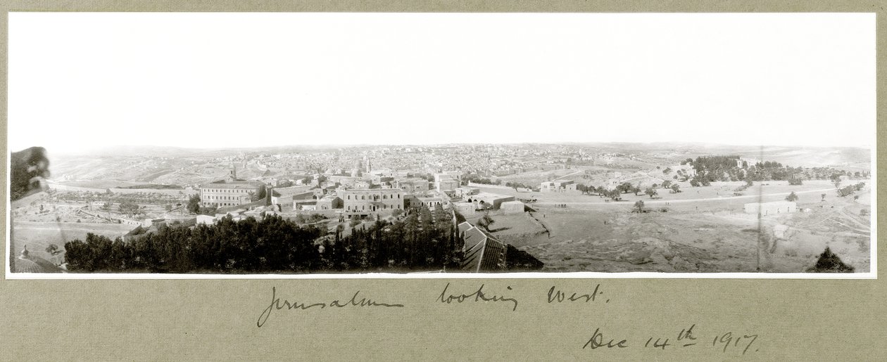 Jerusalem katsoen länteen, 14. joulukuuta 1917 tekijältä Capt. Arthur Rhodes