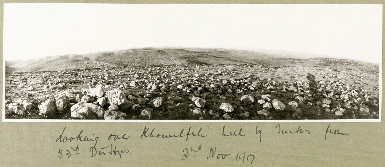 Katse turkkilaisten hallussa olevaan Khuwelfehin 2. marraskuuta 1917 tekijältä Capt. Arthur Rhodes
