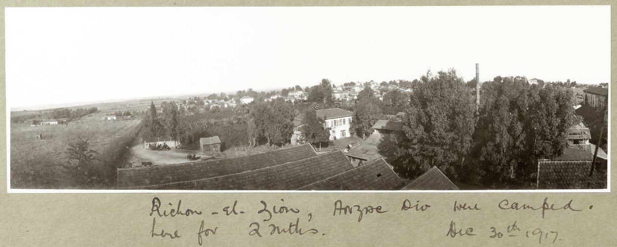 Richon-el-Zion, 30. joulukuuta 1917 tekijältä Capt. Arthur Rhodes