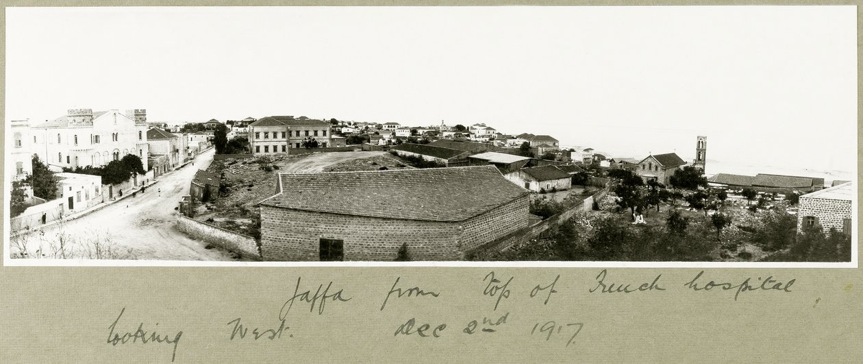 Jaffa ranskalaisen sairaalan huipulta länteen katsoen, 2. joulukuuta 1917 tekijältä Capt. Arthur Rhodes