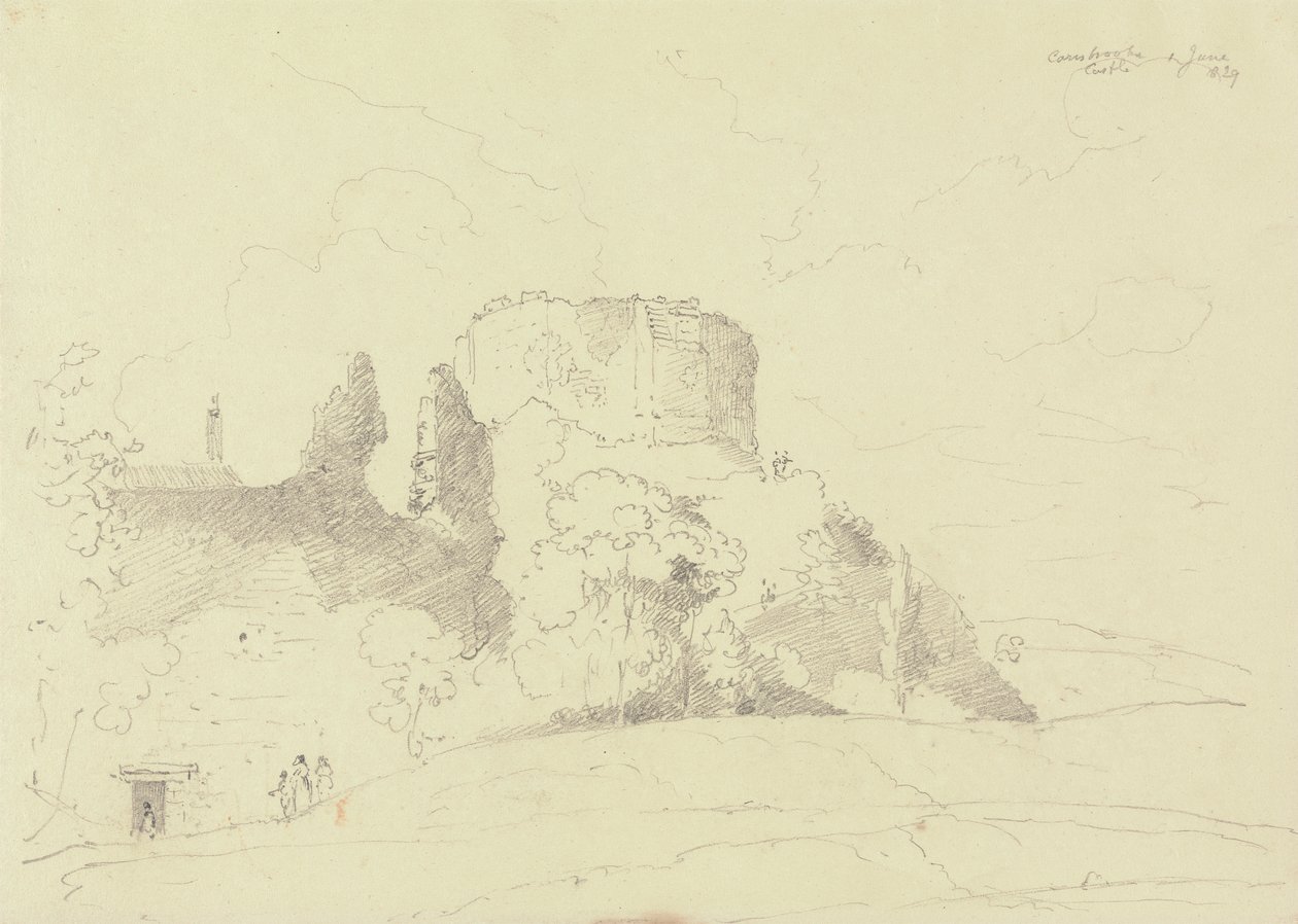 Carisbrooken linna, Isle of Wight tekijältä Capt. Thomas Hastings