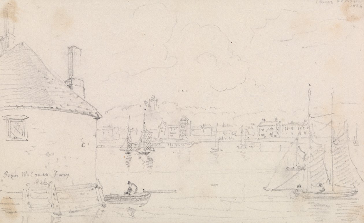Cowes, West Cowes Ferryltä, 22. maaliskuuta 1826 tekijältä Capt. Thomas Hastings