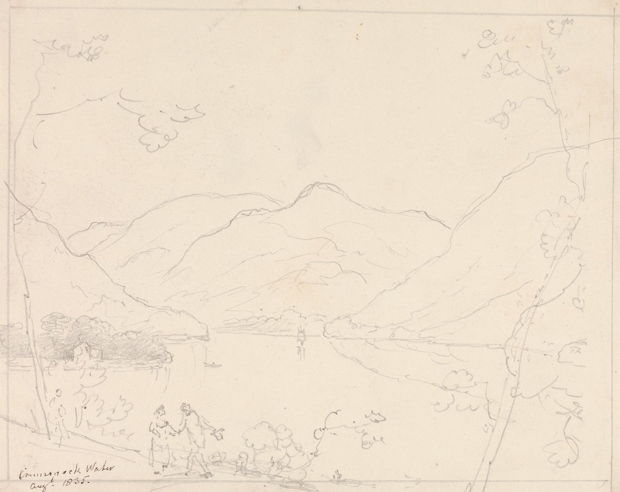 Crummock Water, elokuu 1835 tekijältä Capt. Thomas Hastings