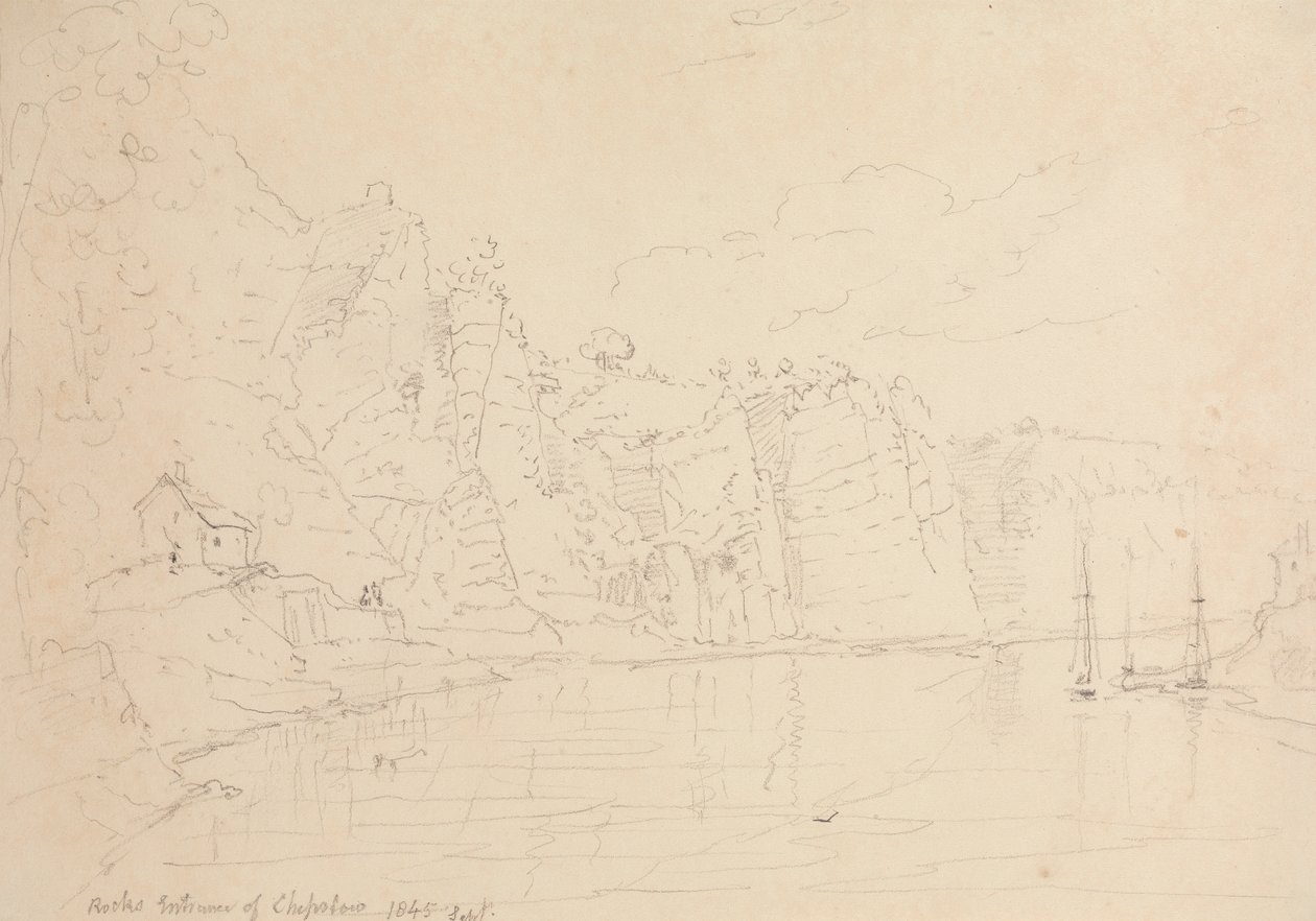 Chepstowin sisäänkäynti, syyskuu 1845 tekijältä Capt. Thomas Hastings