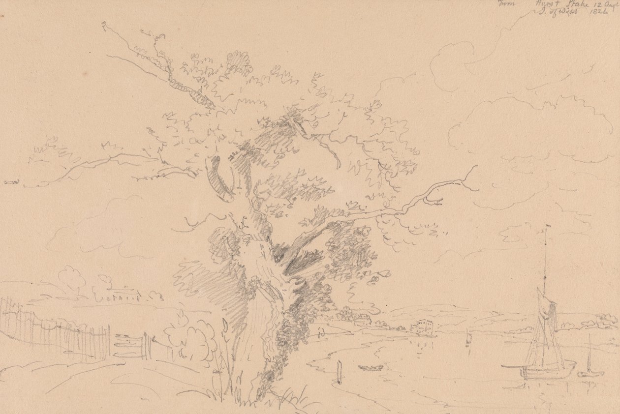 Hurst Stakesta, Isle of Wightin saarelta, 12. elokuuta 1826 tekijältä Capt. Thomas Hastings