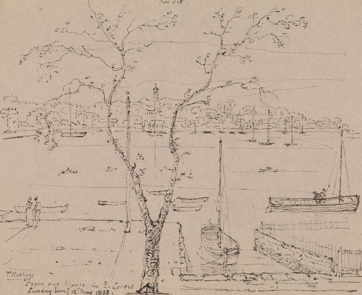 Talostamme East Cowesissa, sunnuntai-iltana 12. toukokuuta 1833 tekijältä Capt. Thomas Hastings