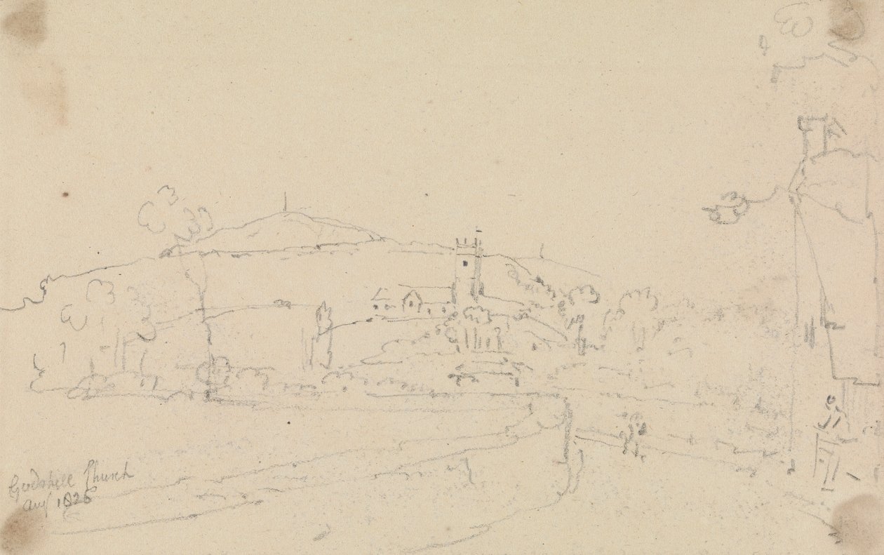 Godshillin kirkko, elokuu 1826 tekijältä Capt. Thomas Hastings