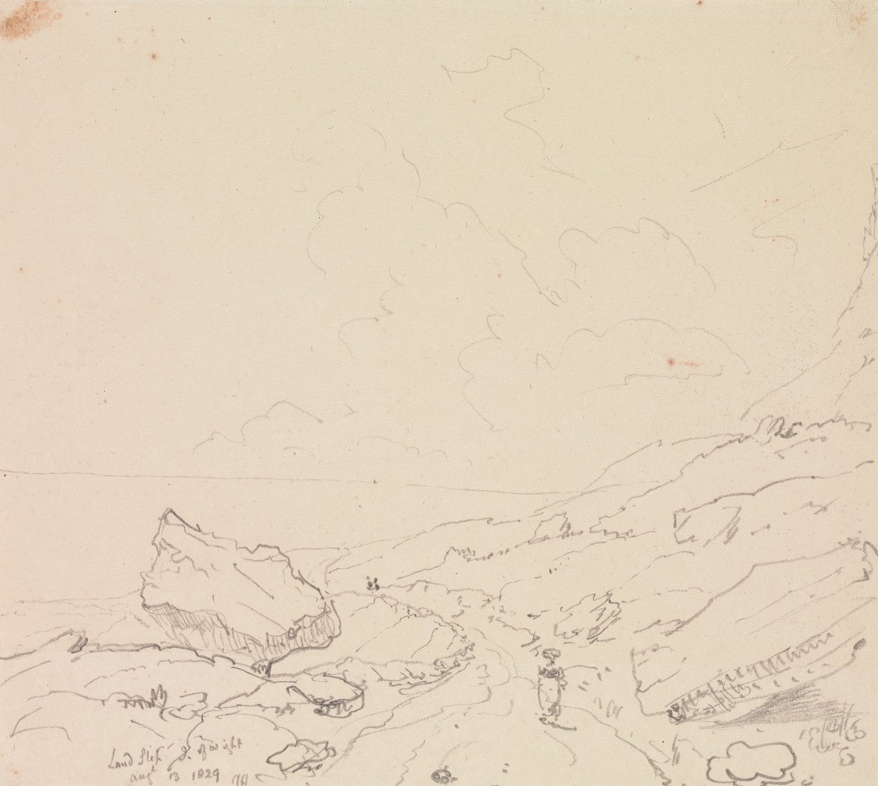 Maanvyörymä, Isle of Wight, 13. elokuuta 1829 tekijältä Capt. Thomas Hastings