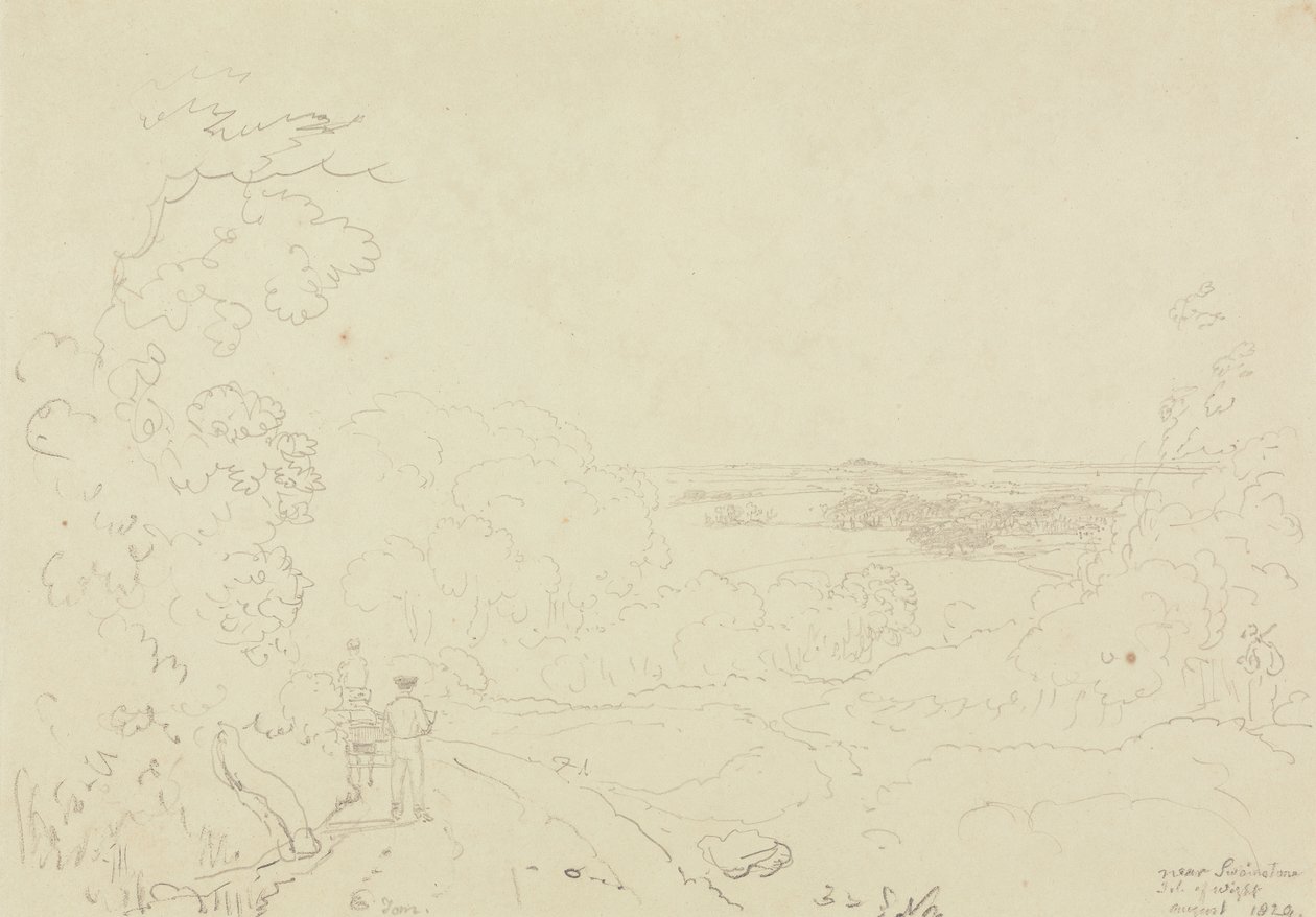Lähellä Swainstonea, Isle of Wight, elokuussa 1829 tekijältä Capt. Thomas Hastings