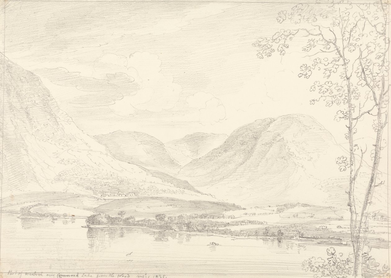 Osa Mellbreakiä Crummock-järven yllä, 1. elokuuta 1835 tekijältä Capt. Thomas Hastings