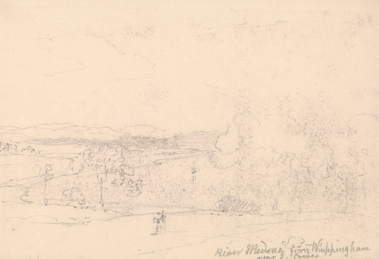 Medina-joki Whippinghamista lähellä East Cowesia tekijältä Capt. Thomas Hastings