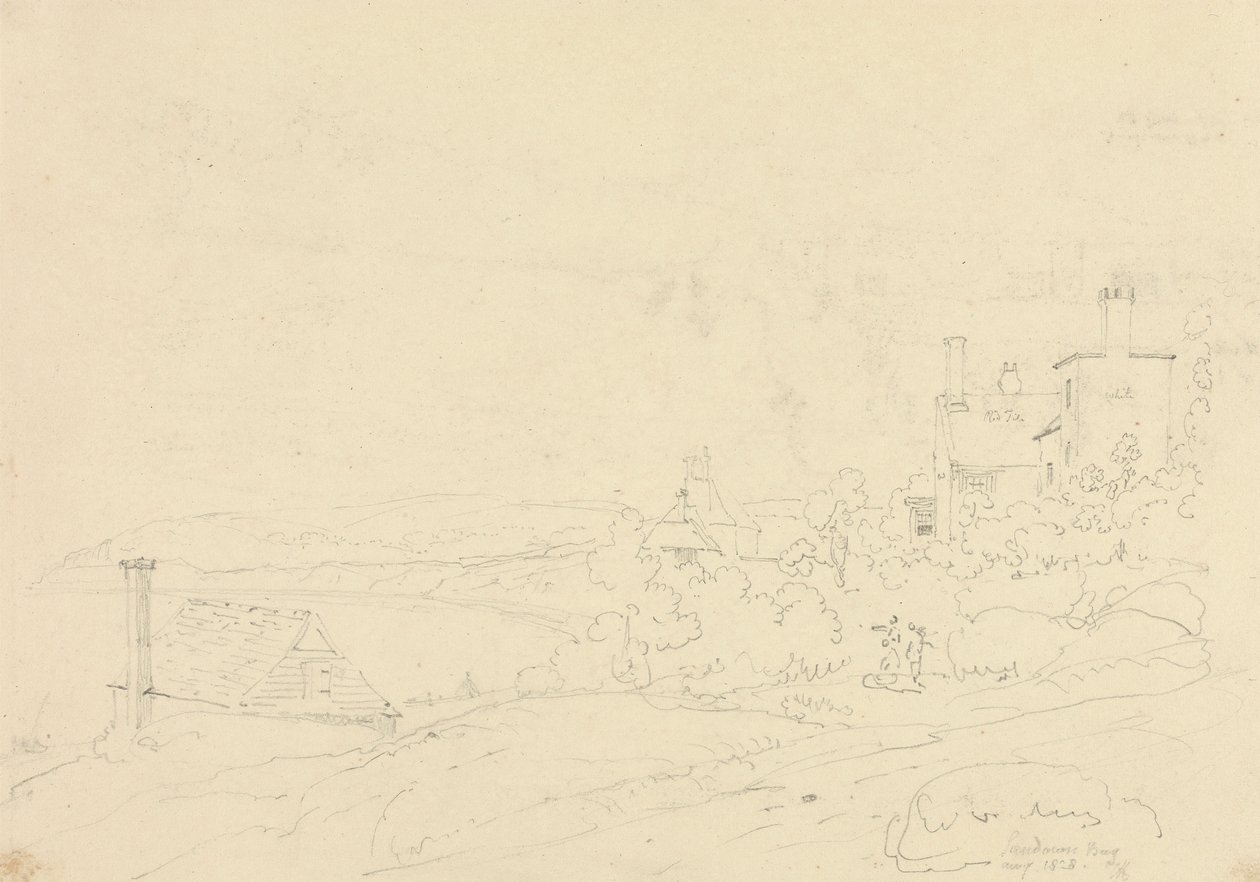 Sandown Bay, Isle of Wight, elokuu 1828 tekijältä Capt. Thomas Hastings