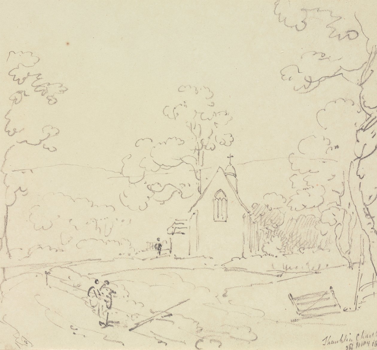 Shanklin Church, Isle of Wight, 28. toukokuuta 1829 tekijältä Capt. Thomas Hastings