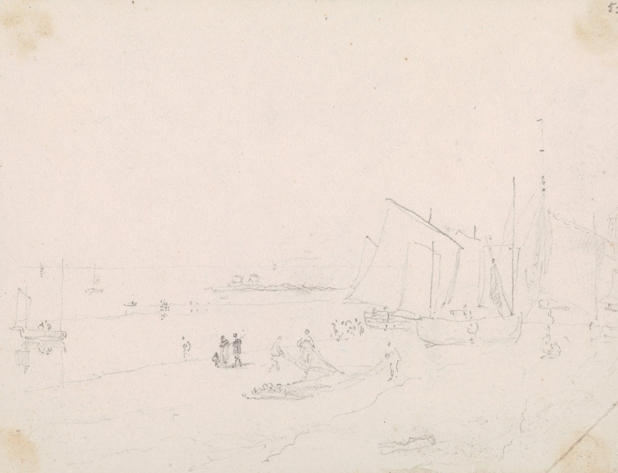 Luonnos rantanäkymästä, Hastings tekijältä Capt. Thomas Hastings
