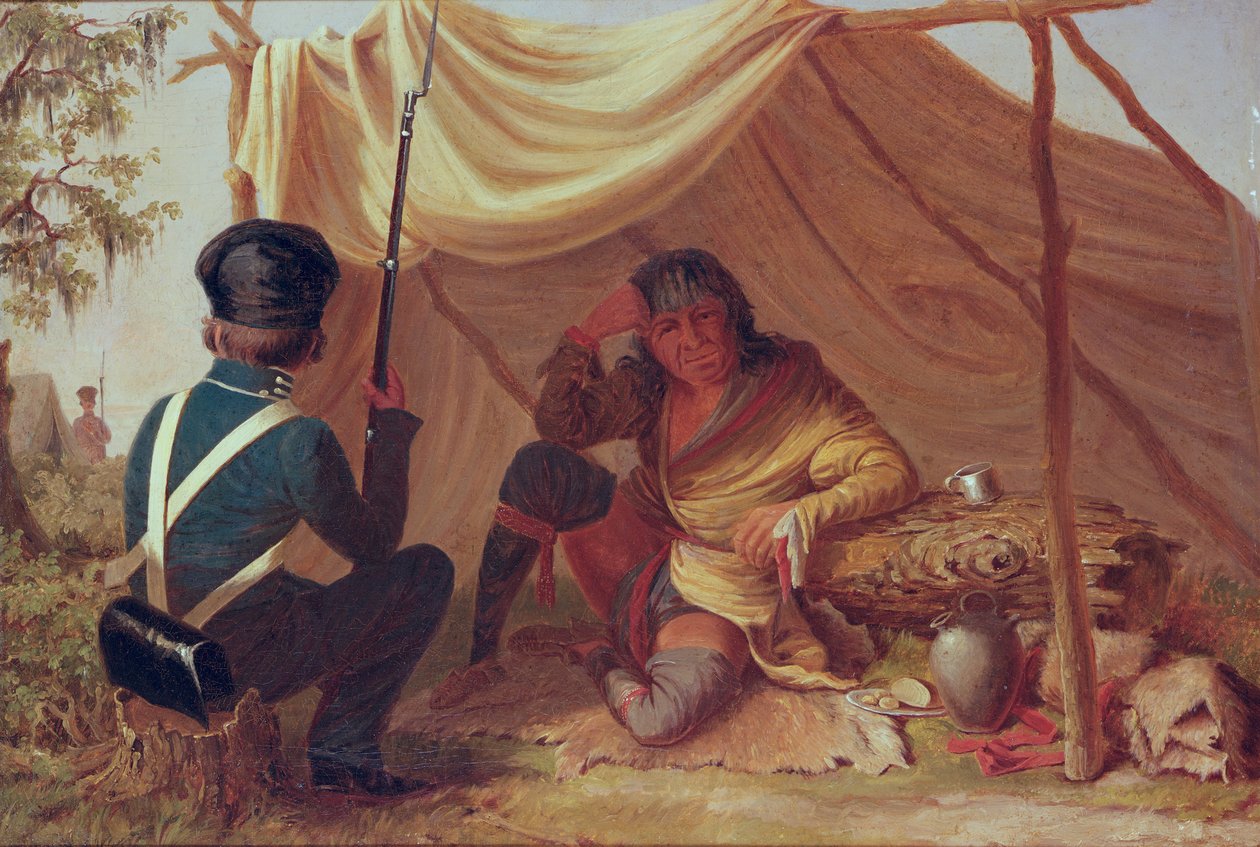 Osceola vankeudessa, n. 1837 tekijältä Captain Seth Eastman
