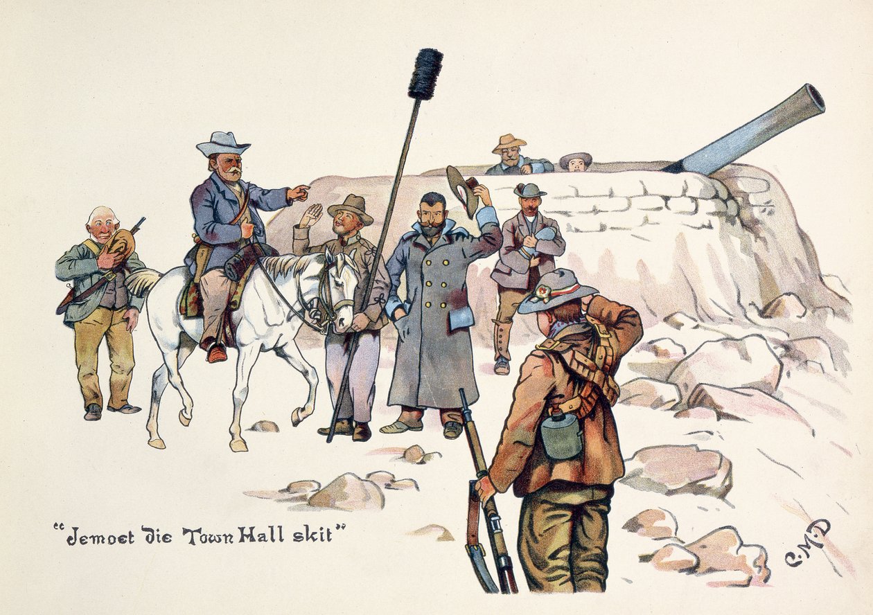 Jemoet die Town Hall -sketsi, The Leaguer of Ladysmith, 1900 tekijältä Captain Clive Dixon