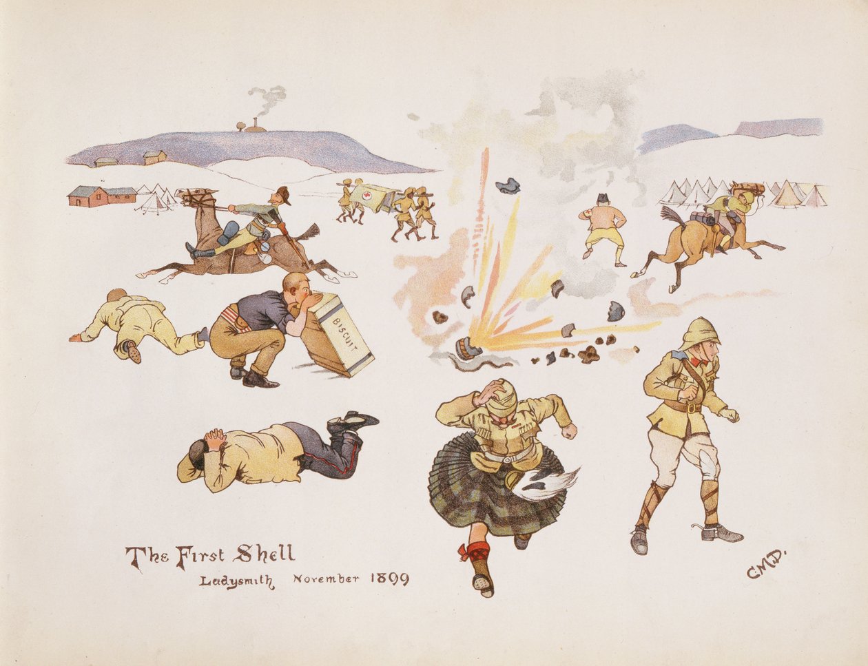 The First Shell, Ladysmith, 1899, The Leaguer of Ladysmith, 1900 tekijältä Captain Clive Dixon