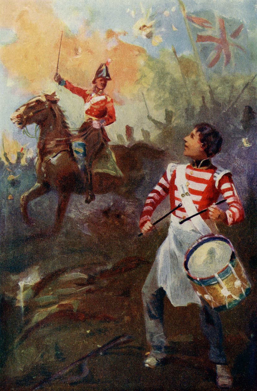 "Jatkakaa", sanoi päällikkö. "En unohda sitä", etukappale Walter Woodin "Grant the Grenadier" -kirjasta, julkaissut Routledge, n. 1912 tekijältä Captain Edward Henry Handley Read